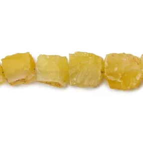 10x10-14x14mm Buttercup Yellow Agate Beads Hammer Faceted Square 8 inch 16 pcs