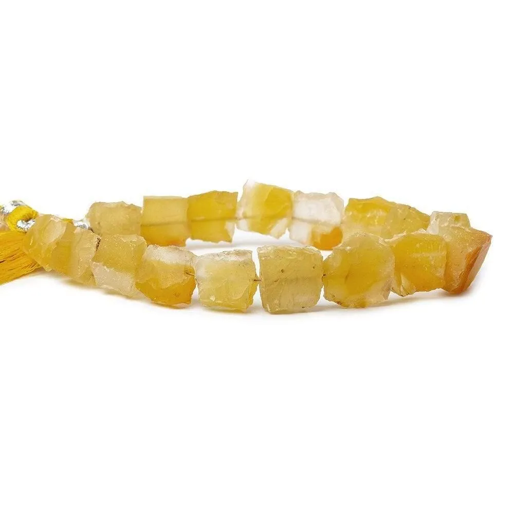 10x10-14x14mm Buttercup Yellow Agate Beads Hammer Faceted Square 8 inch 16 pcs